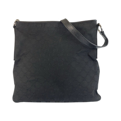 GUCCI Shoulder Bag 113013 GG canvas, leather black Messenger bag for men and women Women(Unisex) Used Authentic