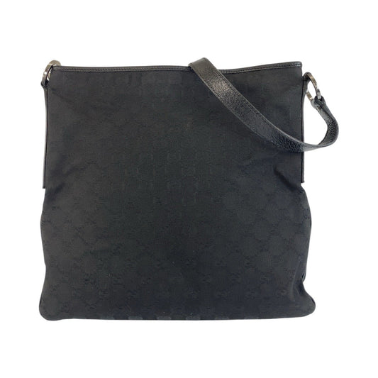 GUCCI Shoulder Bag 113013 GG canvas, leather black Messenger bag for men and women Women(Unisex) Used Authentic