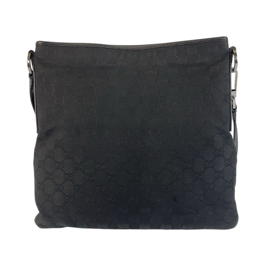 GUCCI Shoulder Bag 113013 GG canvas, leather black Messenger bag for men and women Women(Unisex) Used Authentic