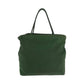 PRADA Tote Bag Nylon Khaki SilverMetal Tote Bag handbag Test Triangle With logo Women Used Authentic