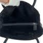 PRADA Tote Bag Nylon Black SilverMetal Tote Bag handbag Test Triangle With logo Women Used Authentic