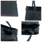 PRADA Tote Bag Nylon Black SilverMetal Tote Bag handbag Test Triangle With logo Women Used Authentic