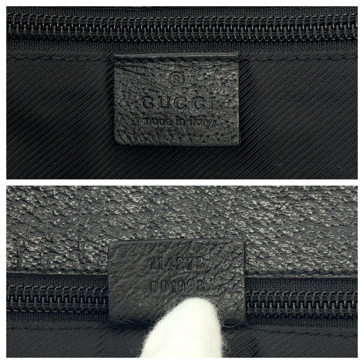 GUCCI Shoulder Bag 114273 GG canvas Black SilverMetal Shoulder Bag Crossbody Women Used Authentic