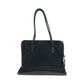 PRADA Tote Bag Nylon, Leather Black SilverMetal Tote Bag Shoulder Bag Test logo Women Used Authentic