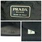 PRADA Tote Bag Nylon, Leather Black SilverMetal Tote Bag Shoulder Bag Test logo Women Used Authentic