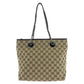GUCCI Tote Bag 139552 GG canvas, leather Brown Silver Metal Tote Bag Shoulder Bag Women Used Authentic