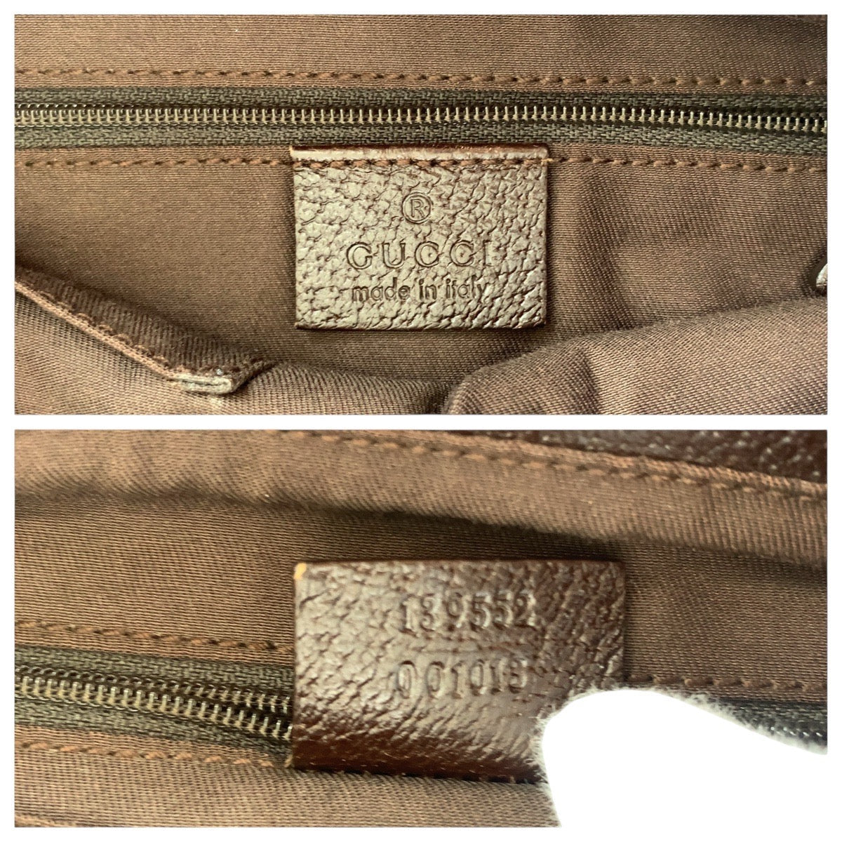 GUCCI Tote Bag 139552 GG canvas, leather Brown Silver Metal Tote Bag Shoulder Bag Women Used Authentic