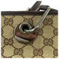 GUCCI Tote Bag 139552 GG canvas, leather Brown Silver Metal Tote Bag Shoulder Bag Women Used Authentic