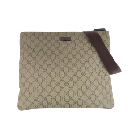 GUCCI Shoulder Bag 201446 GG Supreme canvas, leather Beige Brown Gold Metal Shoulder Bag Messenger bag Women Used Authentic