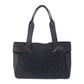 GUCCI Tote Bag 73983 GG canvas Brown Silver Metal Tote Bag Shoulder Bag Women Used Authentic