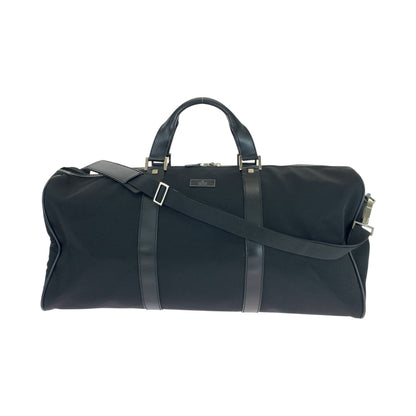 GUCCI Boston Duffel bag 012 0399 Nylon Black SilverMetal Shoulder Bag Boston Duffel bag 2way mens Used Authentic