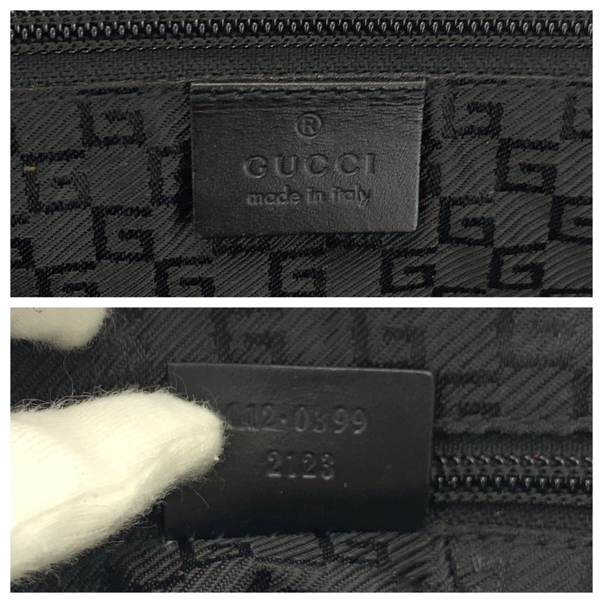 GUCCI Boston Duffel bag 012 0399 Nylon Black SilverMetal Shoulder Bag Boston Duffel bag 2way mens Used Authentic