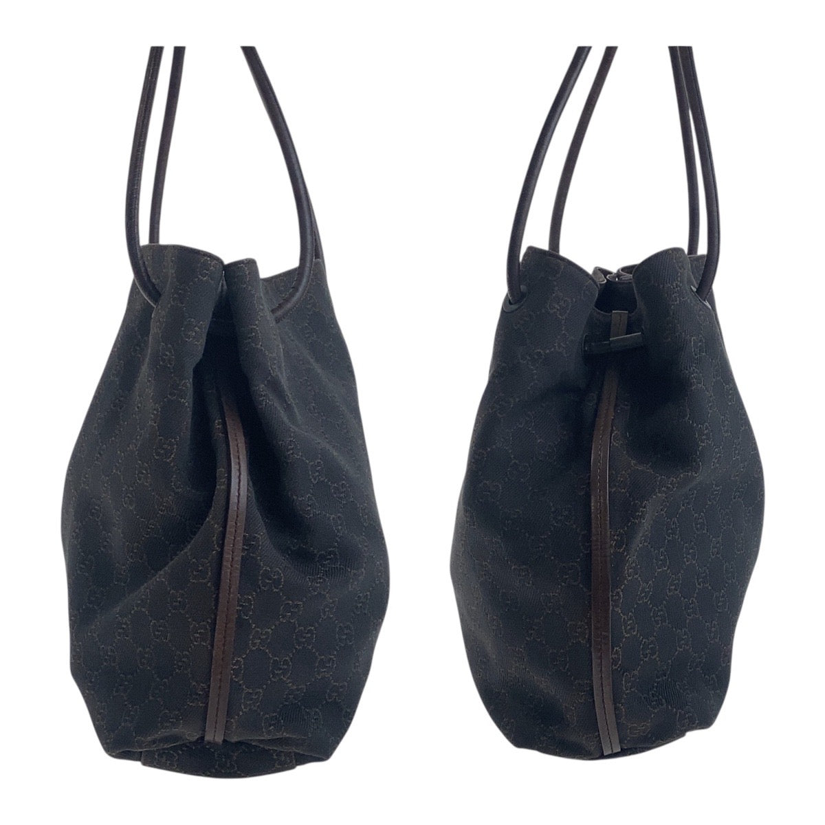 GUCCI Shoulder Bag 101341 GG canvas, leather Brown Women Used Authentic