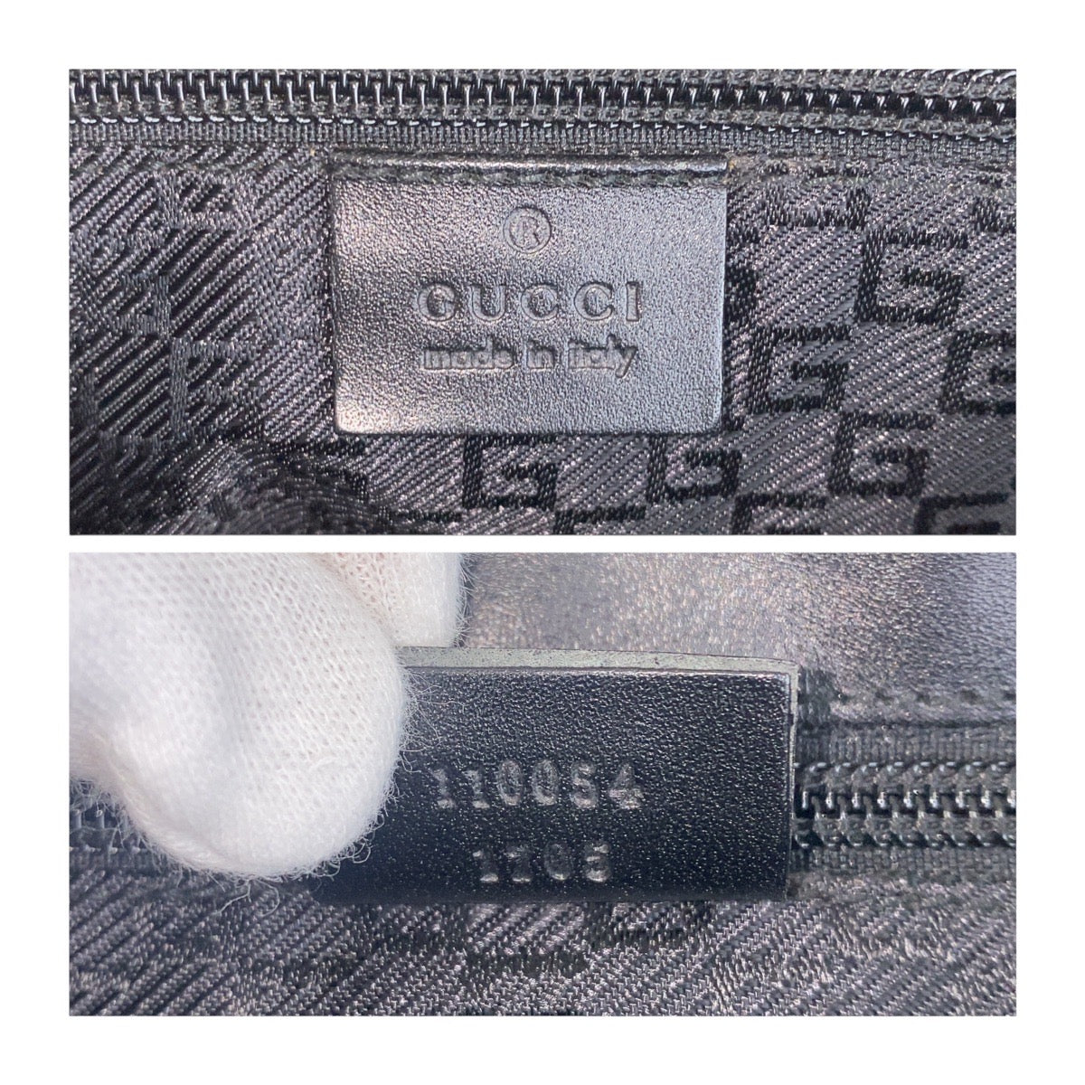GUCCI Shoulder Bag 110054 Nylon, Leather black Crossbody Shoulder Bag Messenger Bag mens Used Authentic