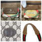 GUCCI Tote Bag 89 19 012 GG Supreme canvas, leather Brown beige Tote Bag Shoulder Bag Sherry Line Old Gucci Women Used Authentic