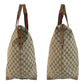 GUCCI Tote Bag 89 19 012 GG Supreme canvas, leather Brown beige Tote Bag Shoulder Bag Sherry Line Old Gucci Women Used Authentic