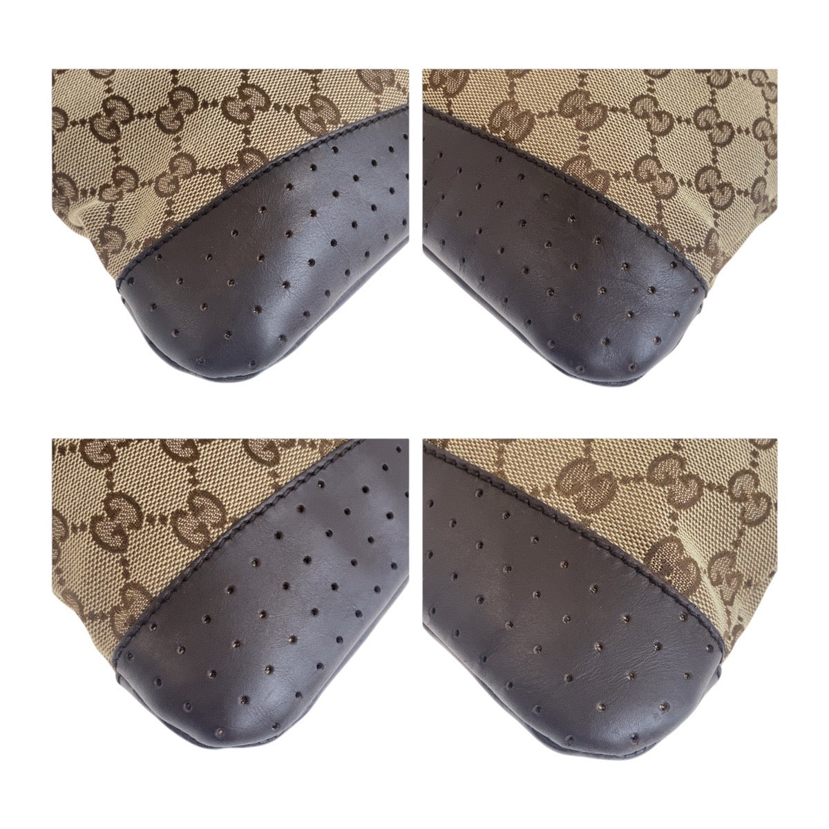 GUCCI Shoulder Bag 145857 GG canvas, leather Beige Brown SilverMetal Crossbody Shoulder Bag Women Used Authentic