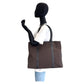 GUCCI Tote Bag 257304 Nylon, Leather Brown Silver Metal Tote Bag Shoulder Bag GG pattern Women Used Authentic