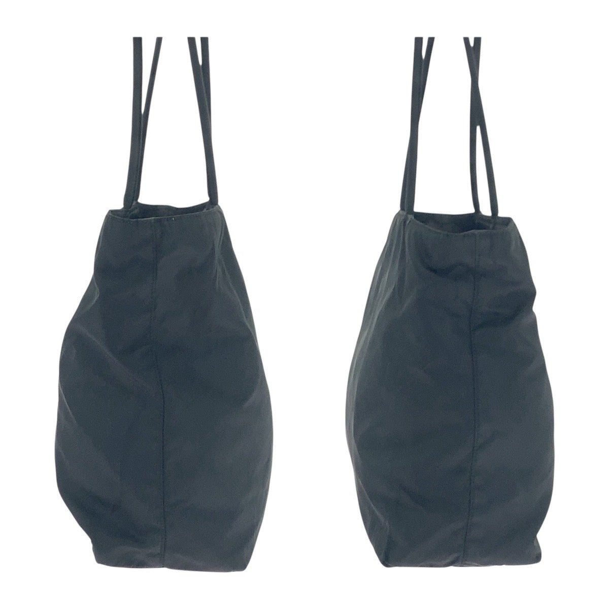 PRADA Shoulder Bag 110 Nylon black Shoulder Bag Tote Bag Test Triangle With logo Women Used Authentic