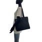 PRADA Tote Bag Nylon, Leather black Tote Bag Shoulder Bag Test Triangle With logo Women Used Authentic