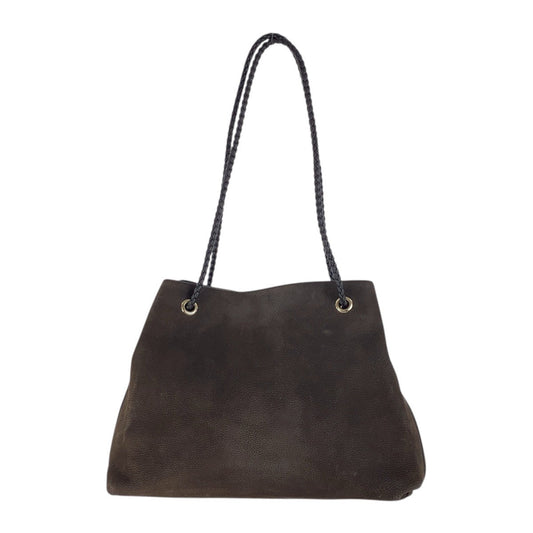 GUCCI Shoulder Bag 419689 Nubuck Brown Gold Metal Shoulder Bag Tote Bag Women Used Authentic