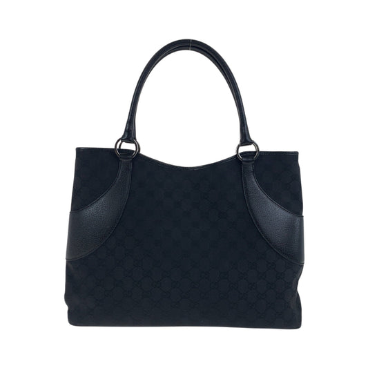 GUCCI Tote Bag 113016 GG canvas black Tote Bag Shoulder Bag Women Used Authentic