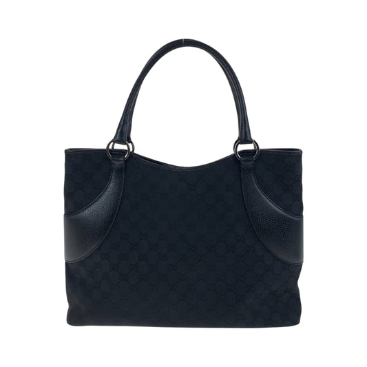 GUCCI Tote Bag 113016 GG canvas black Tote Bag Shoulder Bag Women Used Authentic
