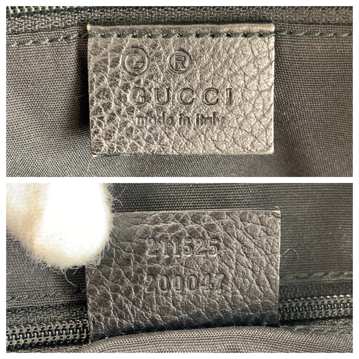 GUCCI Tote Bag 211525 GG canvas, leather black Tote Bag Shoulder Bag Interlocking Women Used Authentic