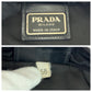 PRADA Shoulder Bag Nylon Black SilverMetal Shoulder Bag Sacoche Test Triangle With logo Women Used Authentic
