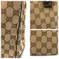 GUCCI Tote Bag 112526 GG canvas Beige Brown SilverMetal Tote Bag Shoulder Bag Bamboo Women Used Authentic