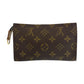 LOUIS VUITTON Pouch M47546 PVC Brown Gold Metal Monogram posh toilette 15
