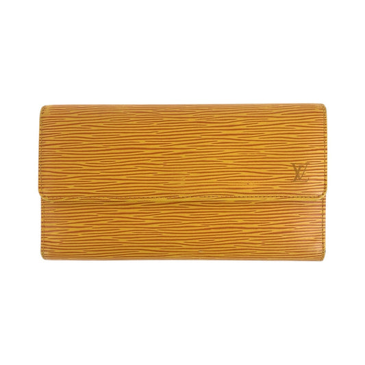 LOUIS VUITTON Long Wallet Purse M63389 leather Tassili Yellow GoldMetal Epi Porte Tresor International