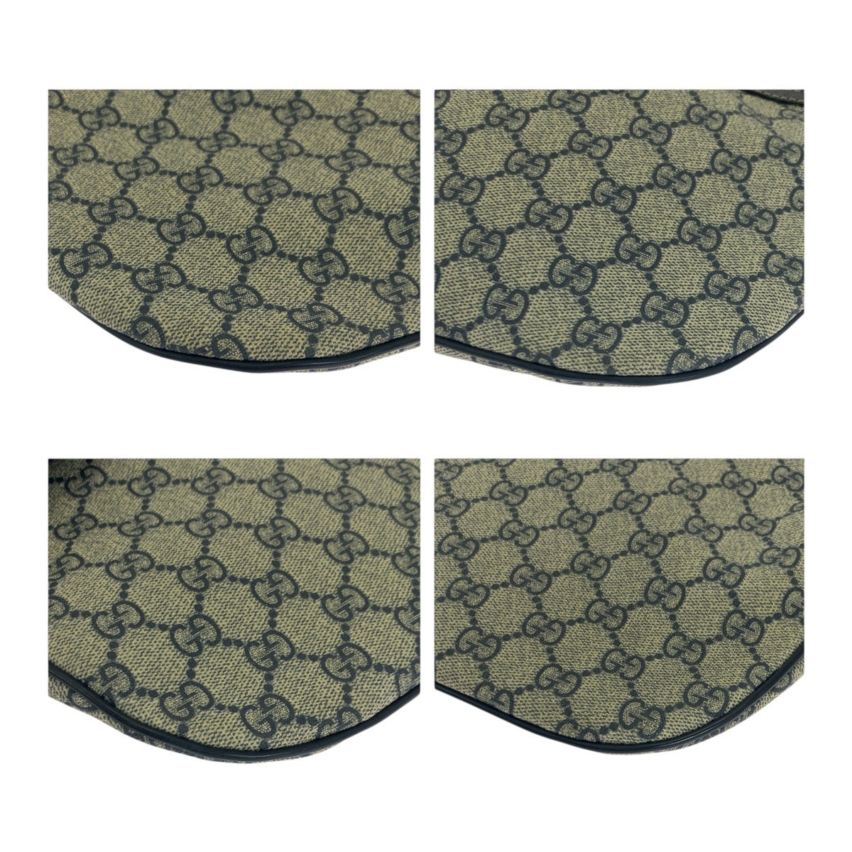 GUCCI Shoulder Bag 211110 GG Supreme Canvas Beige Navy SilverMetal Shoulder Bag Bum Bag Sling bag mens Used Authentic