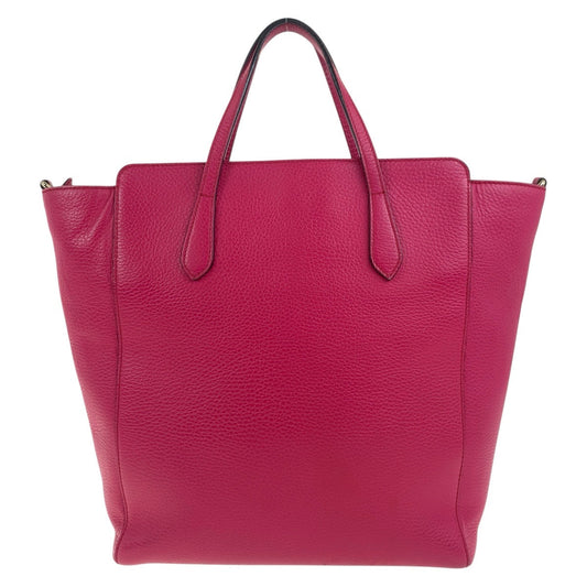 GUCCI Tote Bag 368824 leather Pink Gold Metal Tote Bag Shoulder Bag 2way Swing Women Used Authentic