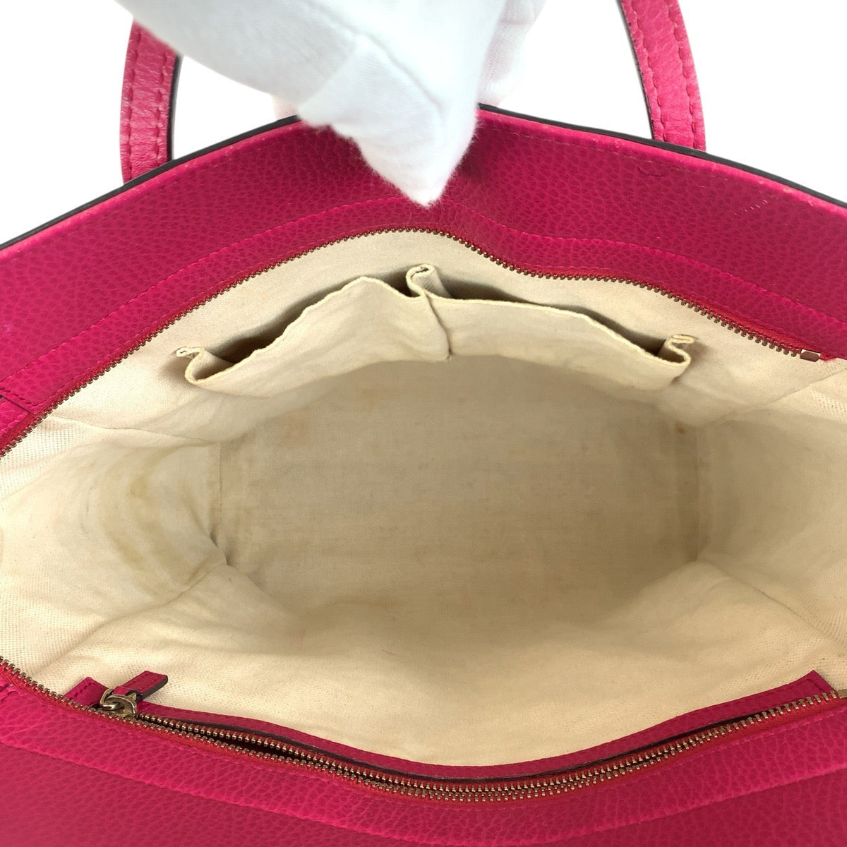 GUCCI Tote Bag 368824 leather Pink Gold Metal Tote Bag Shoulder Bag 2way Swing Women Used Authentic