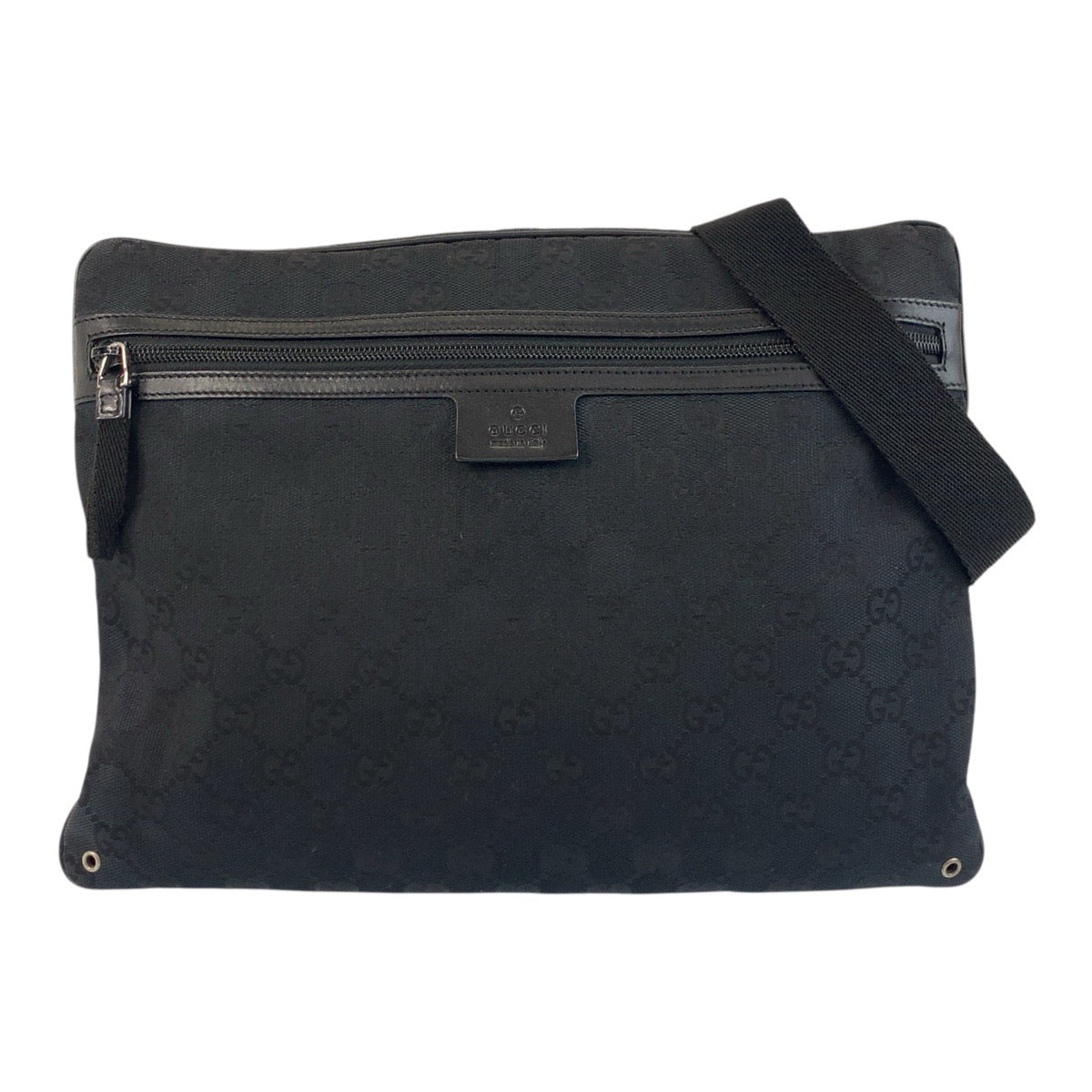 GUCCI Shoulder Bag 90476 GG canvas, leather black Shoulder Bag Messenger Bag Unisex Women Used Authentic