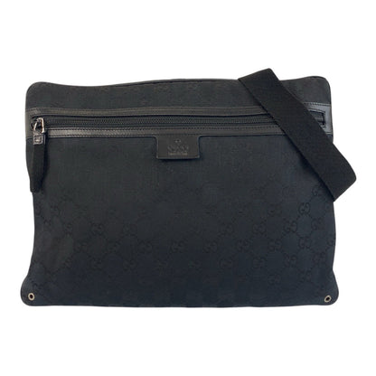 GUCCI Shoulder Bag 90476 GG canvas, leather black Shoulder Bag Messenger Bag Unisex Women Used Authentic