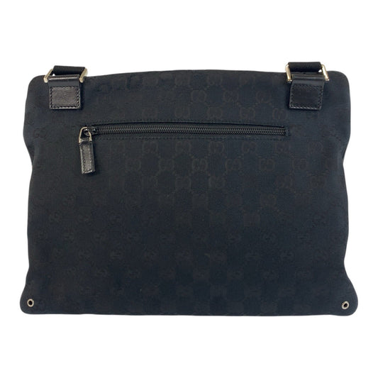 GUCCI Shoulder Bag 90476 GG canvas, leather black Shoulder Bag Messenger Bag Unisex Women Used Authentic