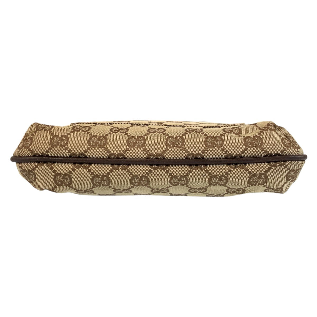 GUCCI Shoulder Bag 122793 GG canvas, leather Beige Brown SilverMetal Shoulder Bag pochette Women Used Authentic