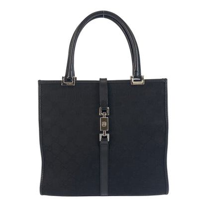 GUCCI Handbag 002 1065 GG canvas, leather black Handbag Tote Bag Jackie Women Used Authentic