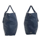 PRADA Tote Bag 7B leather Navy SilverMetal Tote Bag handbag Safiano Triangle With logo mens Used Authentic