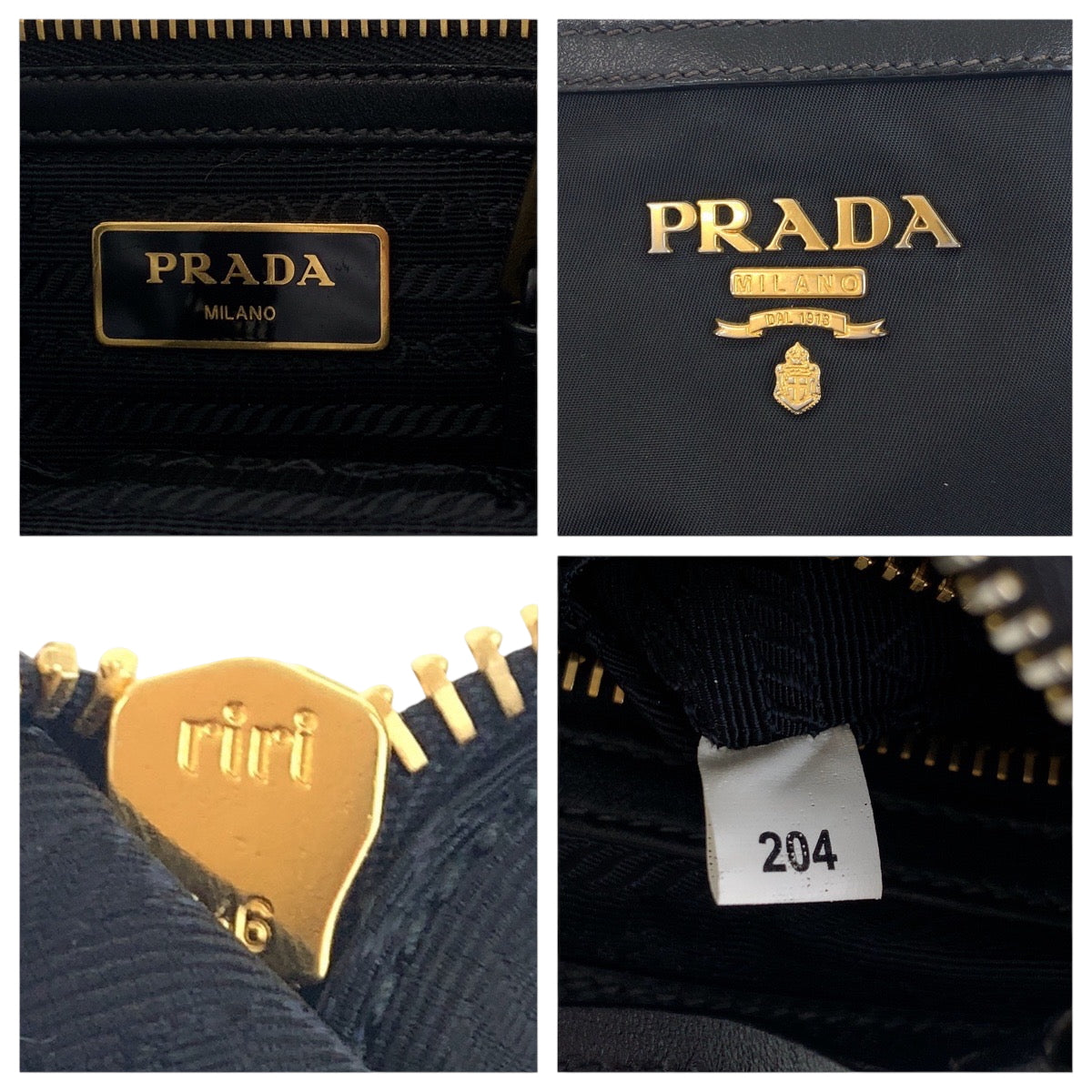 PRADA Shoulder Bag 1BH046 Nylon black Shoulder Bag pochette Test logo Women Used Authentic