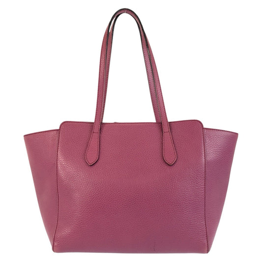 GUCCI Tote Bag 354408 leather Pink Blue Gold Metal Tote Bag Shoulder Bag Swing Women Used Authentic