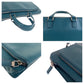 PRADA Business bag leather Green SilverMetal Safiano Triangle With logo