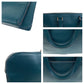 PRADA Business bag leather Green SilverMetal Safiano Triangle With logo