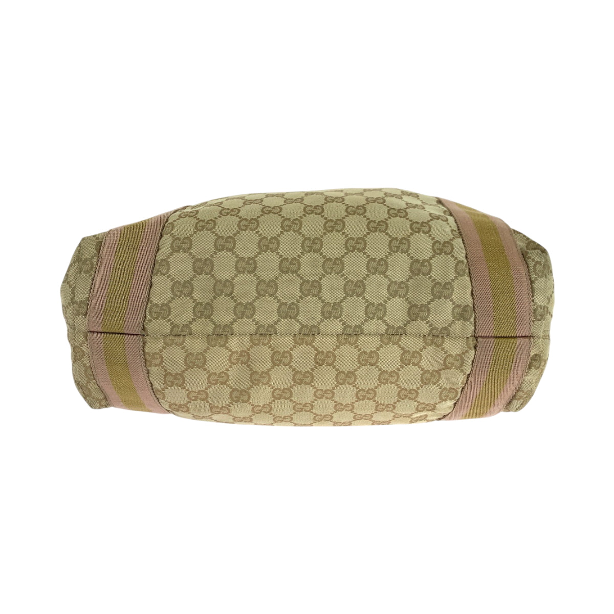 GUCCI Tote Bag 189669 GG canvas Beige gold pink Tote Bag Shoulder Bag Sherry line Women Used Authentic