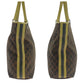 GUCCI Tote Bag 31243 GG canvas, leather Brown Multicolor SilverMetal Tote Bag Shoulder Bag Women Used Authentic