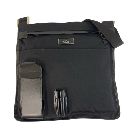 GUCCI Shoulder Bag 019 0335 Nylon, Leather black Shoulder Bag Messenger bag mens Used Authentic