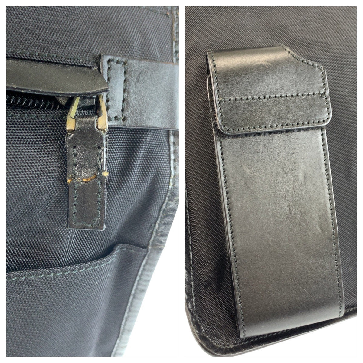 GUCCI Shoulder Bag 019 0335 Nylon, Leather black Shoulder Bag Messenger bag mens Used Authentic