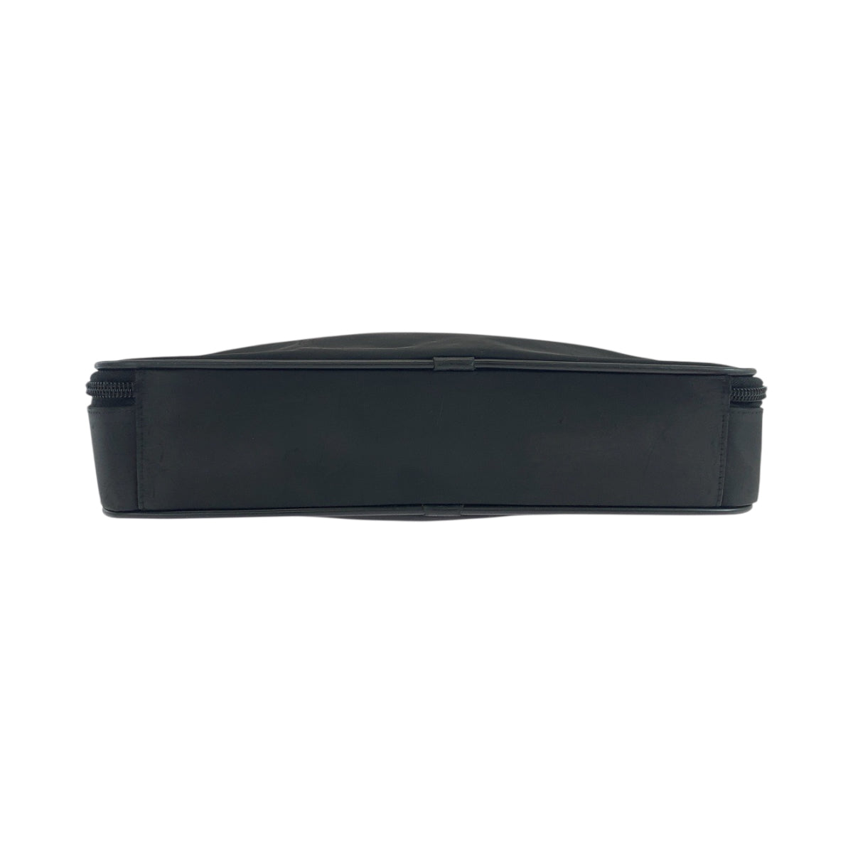 PRADA Shoulder Bag Nylon Black SilverMetal Shoulder Bag Business Bag Test Triangle With logo mens Used Authentic